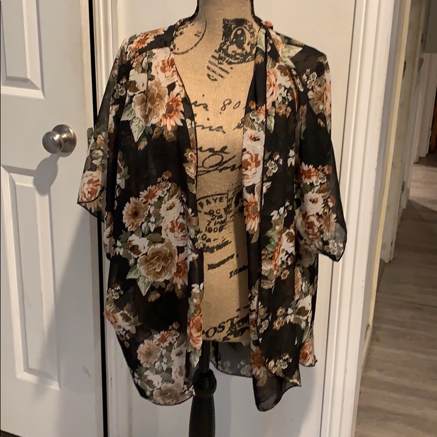Worn Once Gorgeous Sheer Floral Top